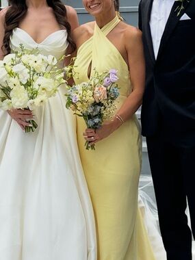 Park & Fifth Pale Yellow Sleeveless Maxi Dress (Emery - Bridesmaid)